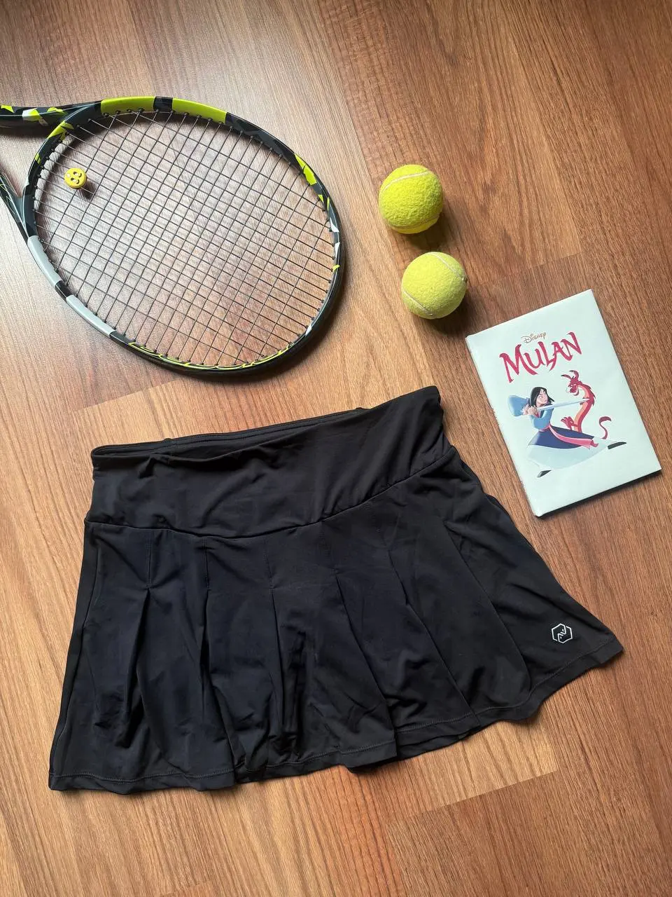 دامن شورتکی تنیس مشکی فوق حرفه ای 2635